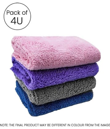 mahek accessories Multicolor 250 GSM Microfiber Cloth For Automobile ( Pack of 4 )