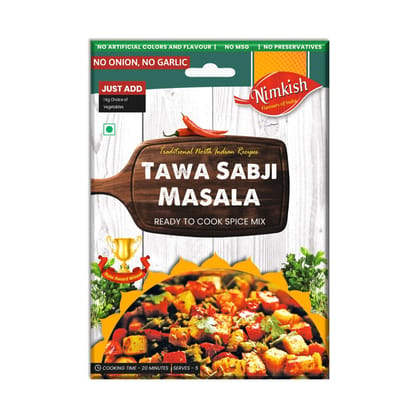 Nimkish Tawa Sabji Masala Ready to Cook Spice Mix | 50g | No Onion No Garlic | Himalayan Recipe