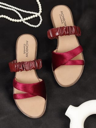 Cassidy Maroon Flats-Maroon / 36