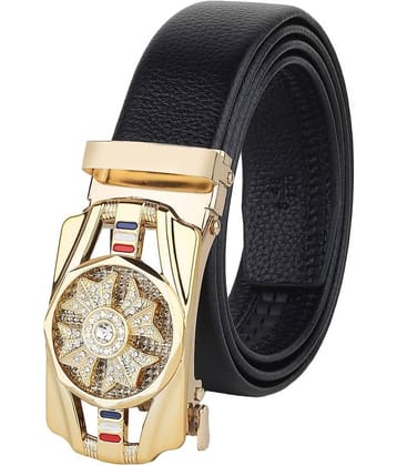 SILKSHOPPING - Black PU Men's Casual Belt ( Pack of 1 )