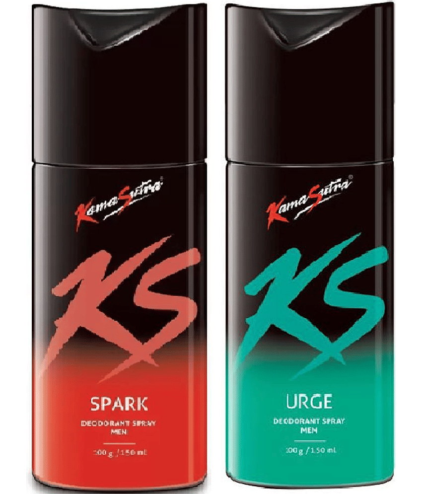 KS SPARK DEODORANT AND URGE DEODORANT (150ML EACH, PACK OF 2)