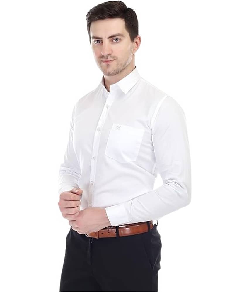 XJARVIS Cotton Slim Fit Full Sleeves Men's Formal Shirt - White ( Pack of 1 )