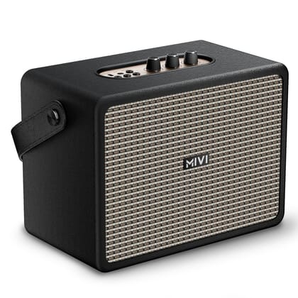 Mivi SuperBox Classic 120W Portable Bluetooth Speaker [New Launch] | Premium Sound with Built-in Subwoofer, Bass & Treble Control Knobs, AUX & USB Support | Made in India Mivi SuperBox Classic 120W Portable Bluetooth Speaker [New Launch] | Premium Sound 