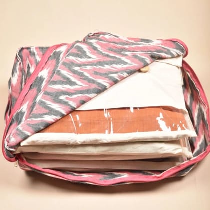 Pink Saree Storage Bag with Set of Ten Saree Sleeves