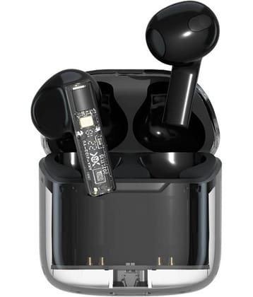 VEhop PRO Transparent TWS In Ear True Wireless (TWS) 25 Hours Playback IPX4(Splash & Sweat Proof) Low Latency,Powerfull bass -Bluetooth V 5.2 Black