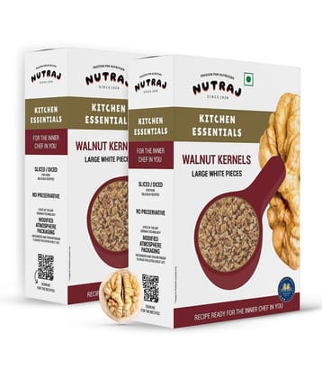 Nutraj Broken Walnut Kernels 400g (200g X 2) | Akhort Giri 400g | Walnut without Shell