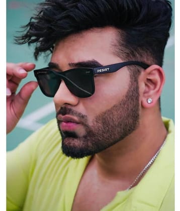RESIST EYEWEAR Black Rectangular Sunglasses ( Pack of 1 )