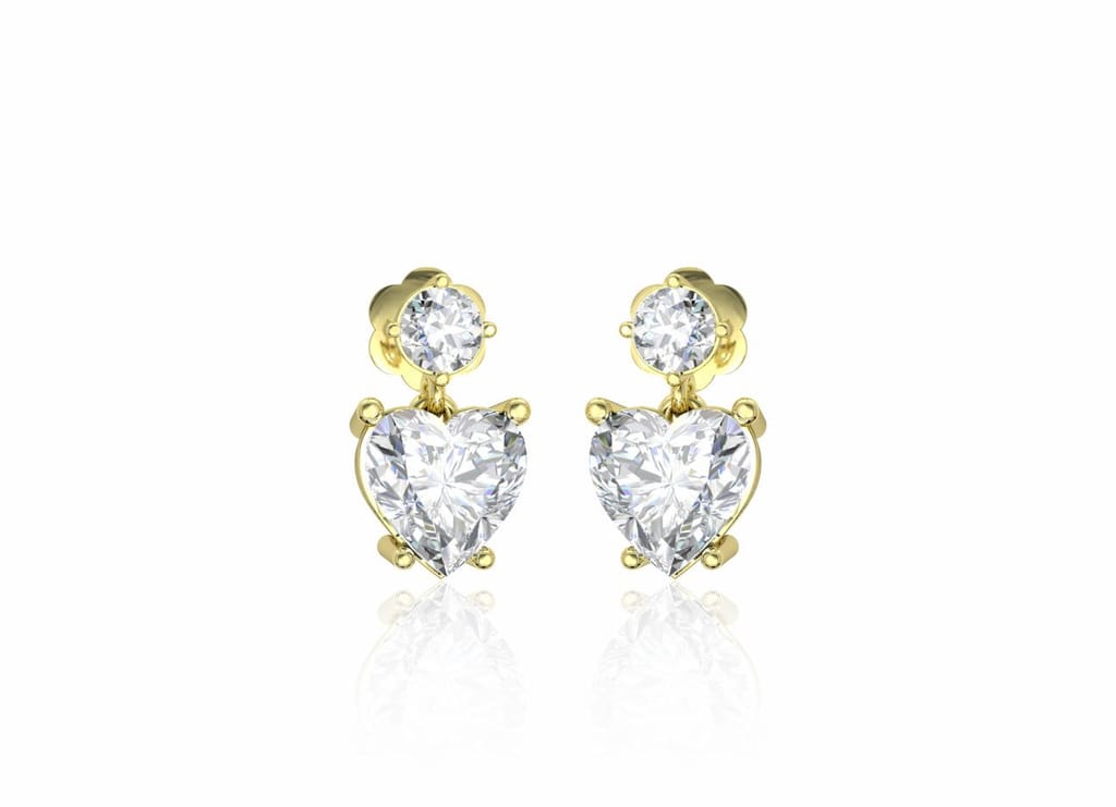 Illuminating Heart Drop Solitaire Earrings