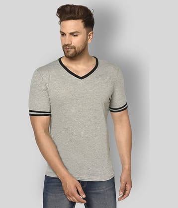 Glito Pack of 1 Cotton Blend Regular Fit Men's T-Shirt ( Grey )