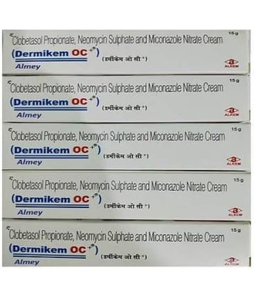 DERMIKEM OC CREAM ( PACK OF 5) Day Cream Day Cream 75 gm Pack of 5