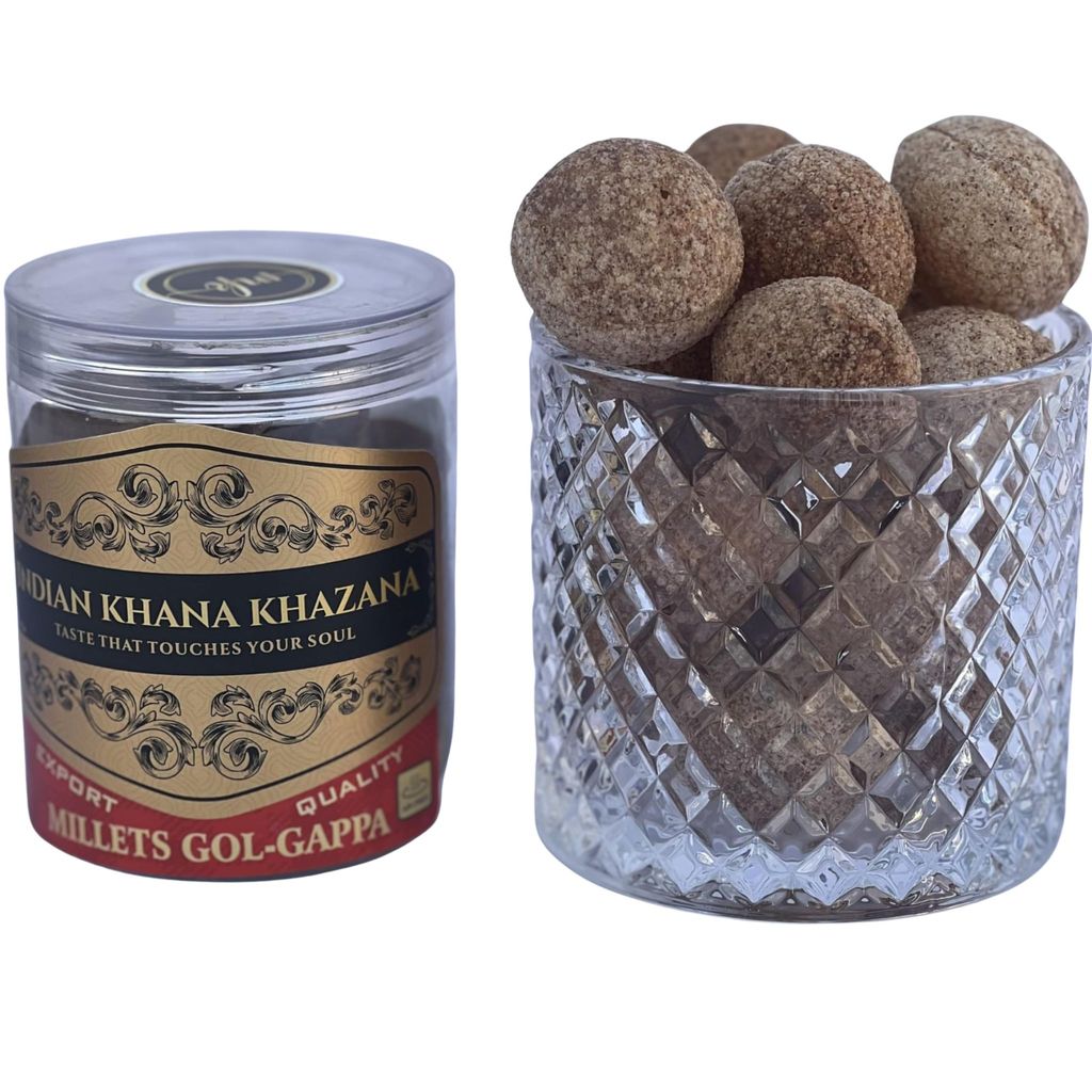 Ready to fry Millets Pani Puri/Pelletes/Gol Gappa | pani puri papad/pellets - Golgappe Packet, 250 grams by INDIAN KHANA KHAZANA