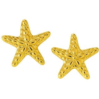 18k Gold Plated Stud Earring (Floral Star Stud Earrings)