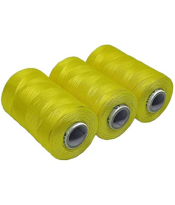 PRANSUNITA Polyster Fluorescent Neon Colour Silk (Resham)Twisted Hand Embroidery ( Pack of 3 )