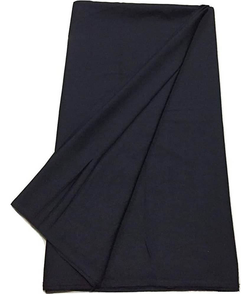 Makhanchor Black 100 Percent Cotton Unstitched Shirt pc Single
