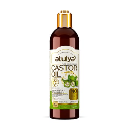 Atulya Pure Cold Pressed Castor Oil | Anti-oxidant and Nourishing - 200ml