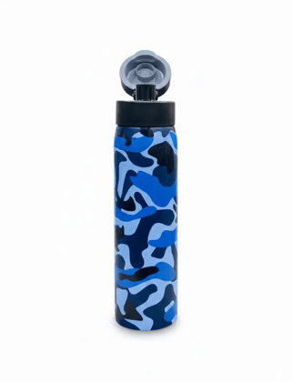 GangaH2O Sporty Blue Camouflage Bottle 750 ml Stainless Steel Bottle 750 ml Stainless Steel Bottle (Pack of 1, Blue)