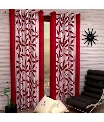 Fashion String Set of 2 Door Semi-Transparent Eyelet Polyester Curtains Green