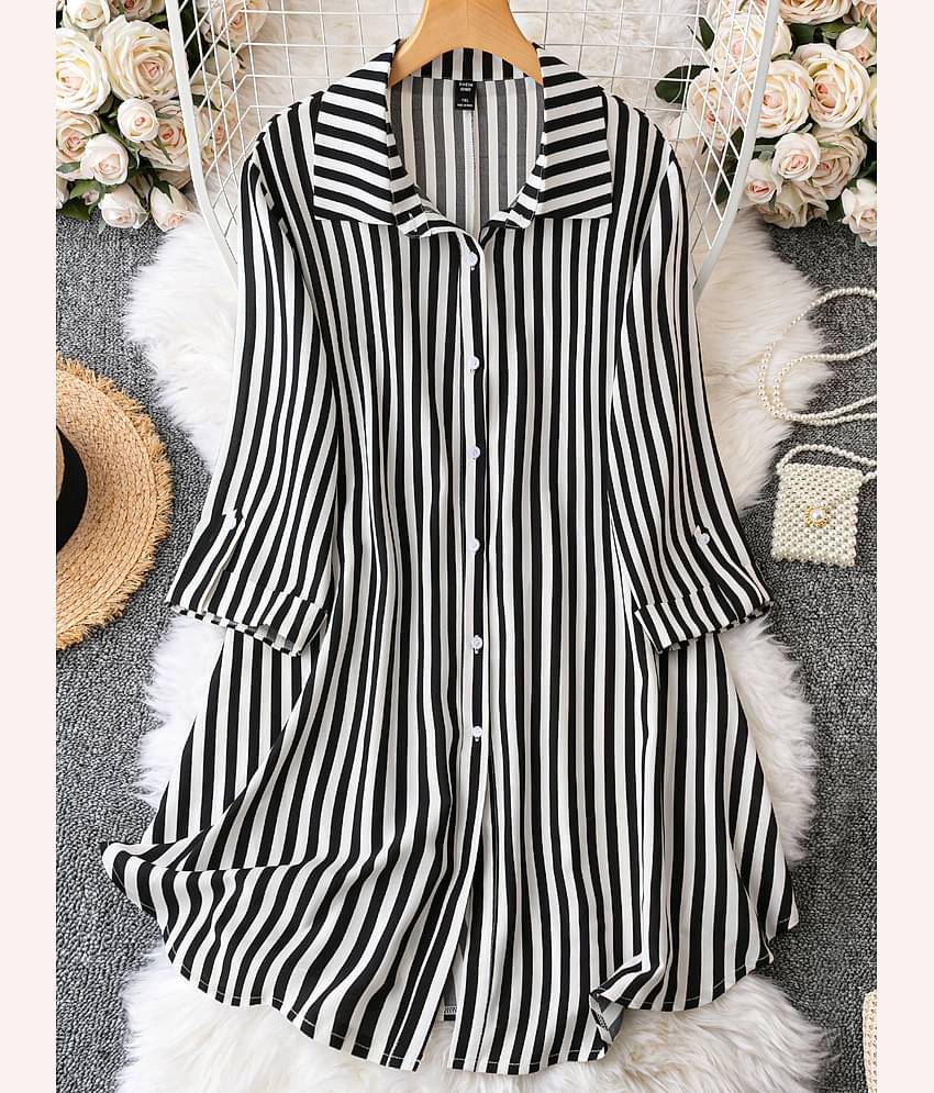 Sheetal associates Women Polyester Printed Shirt Dress ( Green )