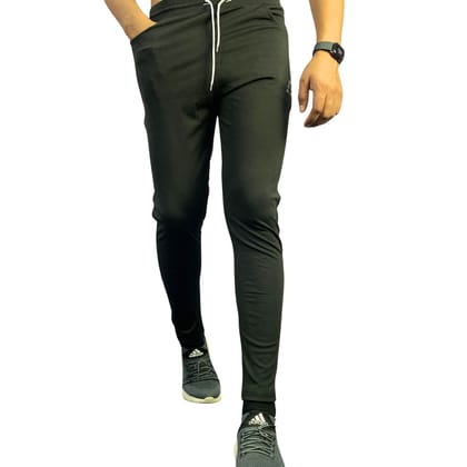 Wruxing Solid Men Black Track Pants