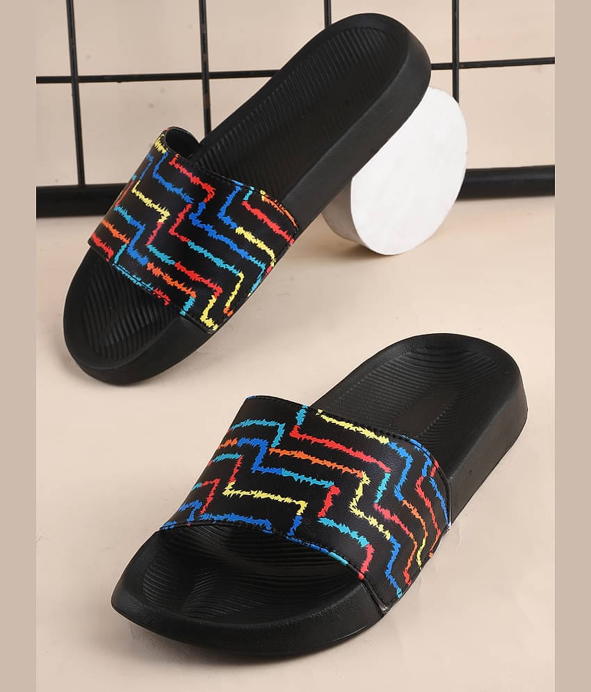 PERY PAO Black Men's Slide Flip Flop