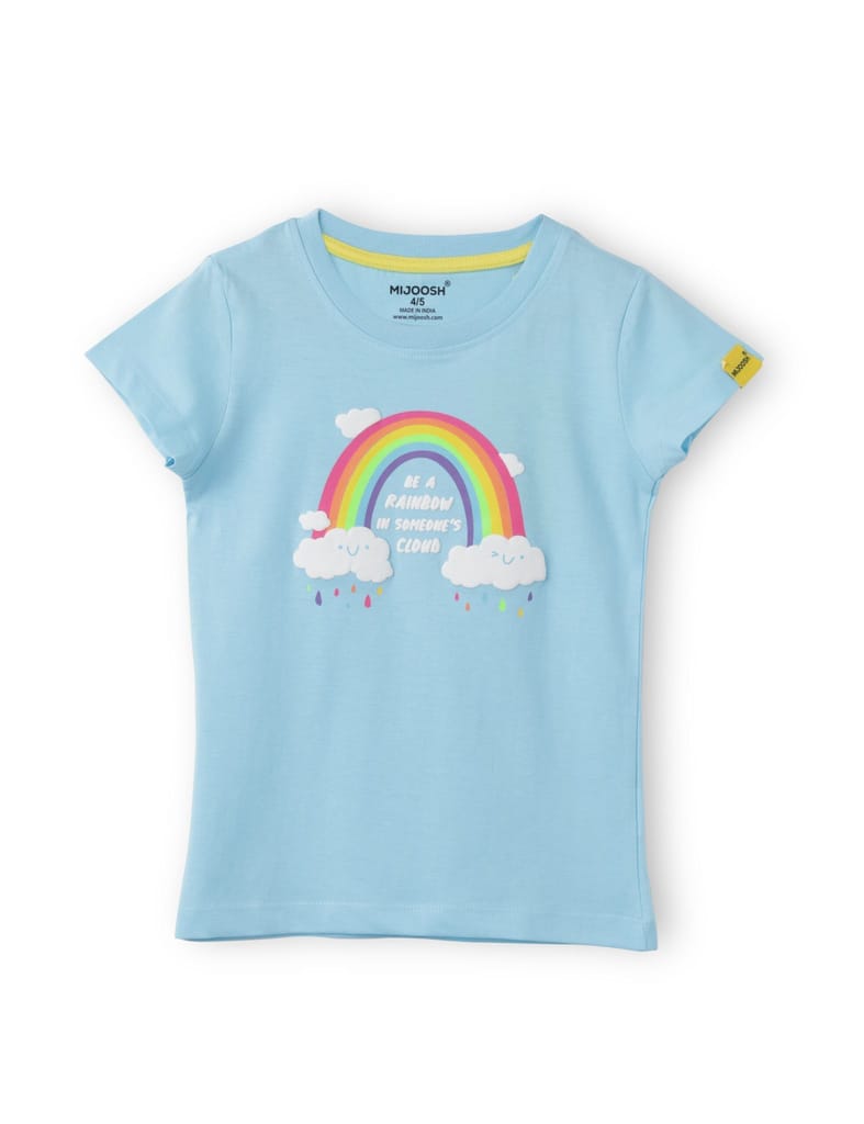 Stylish Kids Girls T-Shirt Atomizer Blue / Bright Rose Pink, Soft Cotton, Ages 2-6 (2pcs pack) 2