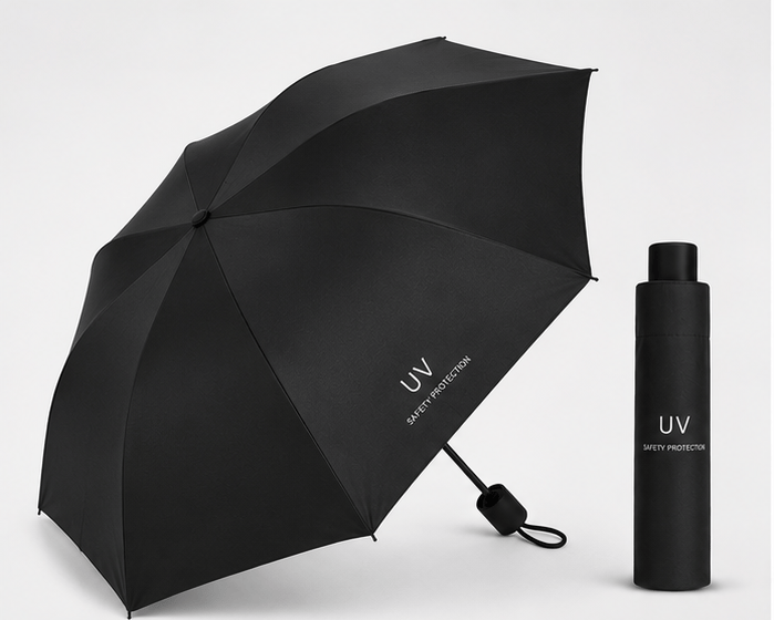 AllWeather UV Compact Umbrella – Lightweight Folding Travel Umbrella with UV Protection, Water-Repellent Canopy, Wind-Resistant Frame, and Portable Design for Everyday Use. Perfect for travel, commuting, and protection from sun and rain.