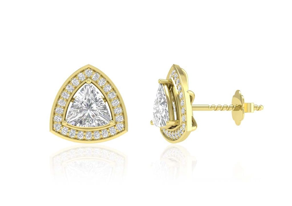 Trillion Halo Solitaire Studs