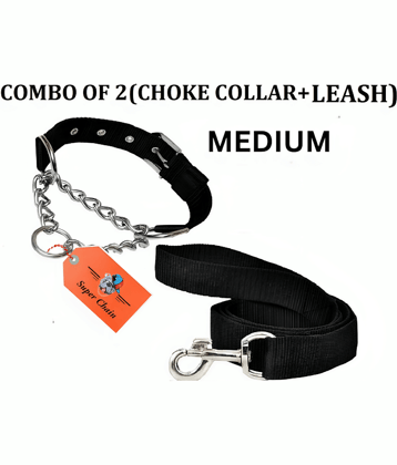 Abhikram - Black Combo (Collar Belt and Leash) ( Small )