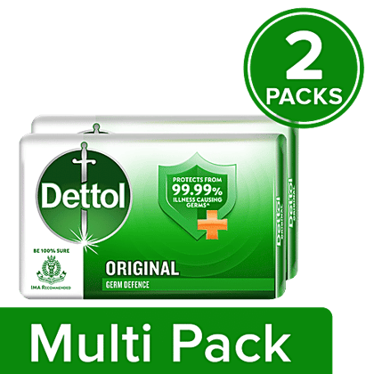 Dettol Bathing Soap - Original, 2x125 g Multipack