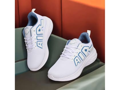 FEEL TIME Men's Sports Shoes with Memory Foam - White - UK 7