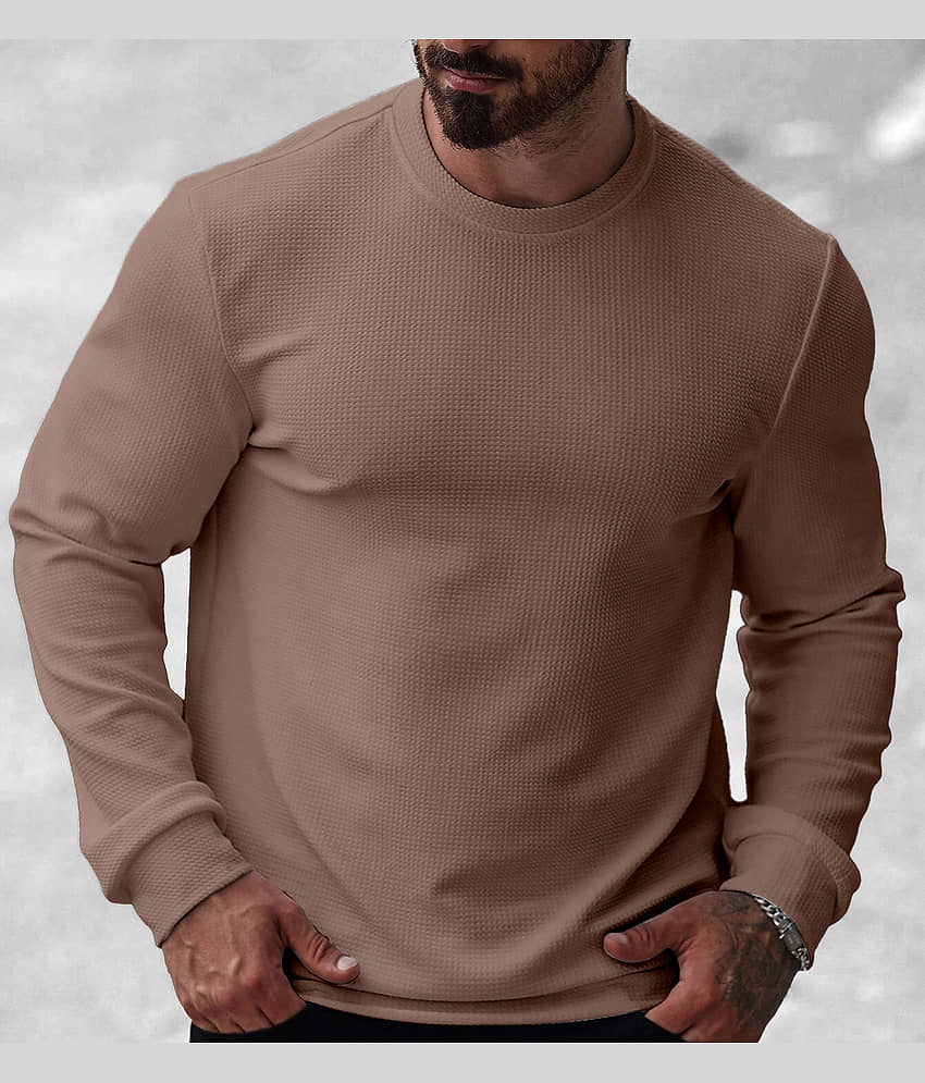 KAJARU Cotton Blend Round Neck Men's Sweatshirt - Olive ( Pack of 1 )