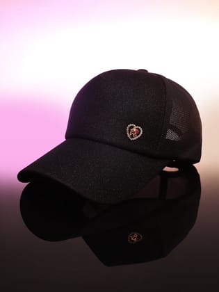 Bling Heart Baseball Cap-Cap