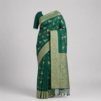 Green Printed Odisha Handloom Saree | Ethnic Woven Cotton Green Printed Odisha Handloom Saree | Ethnic Woven Cotton