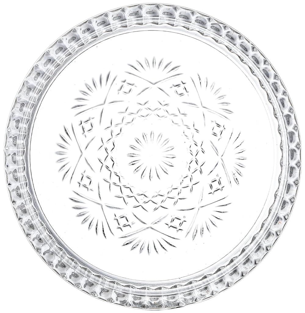 Universal Round Shape Glass Coasters, Tabletop Protection Mat, Protective Barrier Set for Mugs, Cups, Wine Bottles, Glasses, Candles, Suitable for Home Office, Restaurants, Bars, Parties (Set of 6)