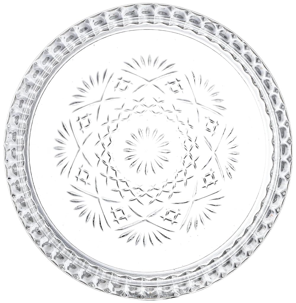 Universal Round Shape Glass Coasters, Tabletop Protection Mat, Protective Barrier Set for Mugs, Cups, Wine Bottles, Glasses, Candles, Suitable for Home Office, Restaurants, Bars, Parties (Set of 6)