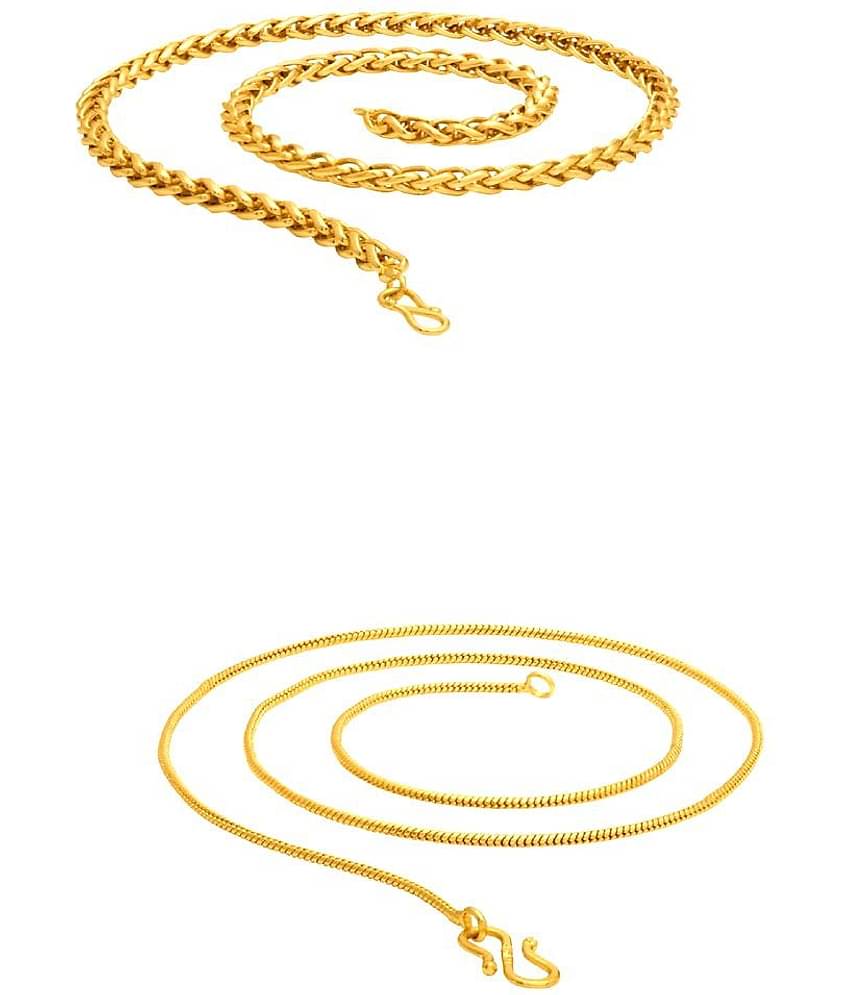 shankhraj mall Gold Plated Chains Combo ( Set of 1 )