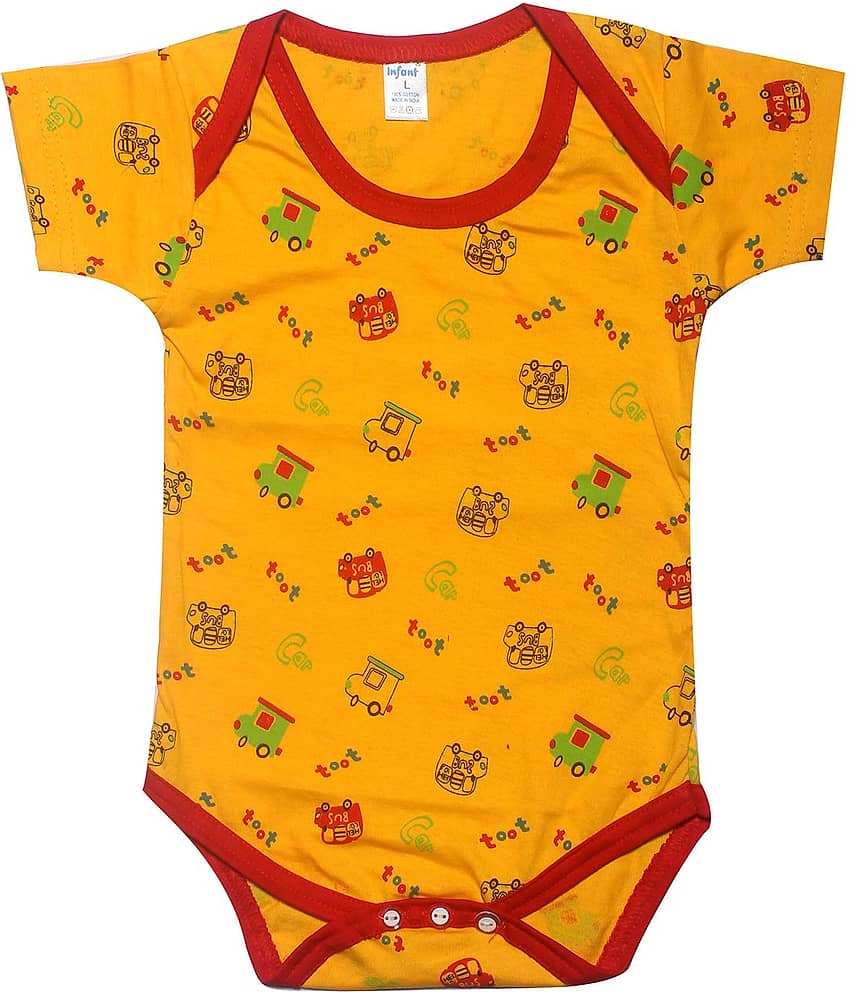 INFANT Pack of 1 Unisex for Baby Cotton Bodysuit ( Red )