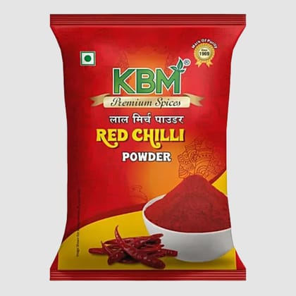 KBM Premium Spices Red Chilli Powder, 100 gm Pouch