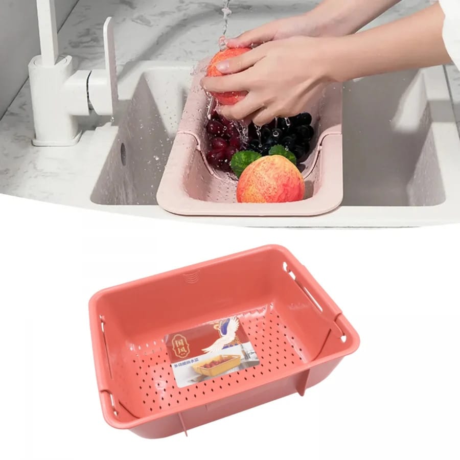 Wholesale Item - KITCHEN PLASTIC SINK DRAIN VEGETABLE FRUIT BASKET - MOQ 28 Pieces