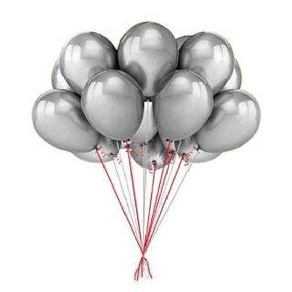 Wanna Party Chrome Silver Balloons - Party and Festive Needs | Buy online on ZillyBuy