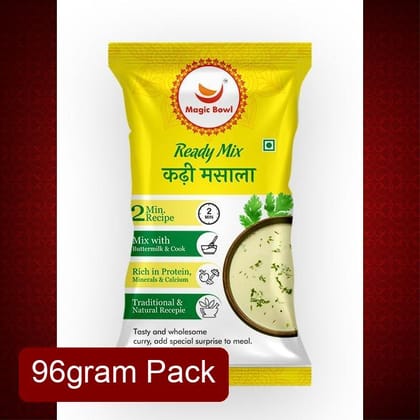 Magic Bowl Ready to Cook Kadhi (2x30g) & Khichadi Mix (2x18g) Combo - Instant Comfort Food Masala Pack of 4 Pouches (Total 96g)