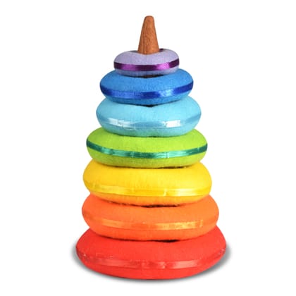 Toy Antiqua Rainbow Stacker Premium  Handcrafted Toy