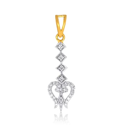 Senco Gold Shiv Shakti Diamond Pendant (1.45 gram / 0.19 Ct / GH-VVSVS / 18K Yellow Gold)