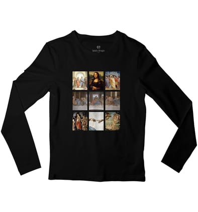 The Renaissance Full Sleeve Art T-shirt-38 - S / Black