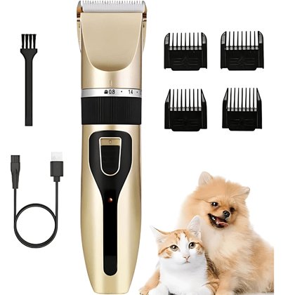 Chullbull Professional Hair Clippers Set Rechargeable Trimmer for Dogs and Cats 18cm