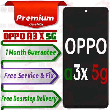 Oppo A3x 5g Combo LCD with Touch Screen for A3x 5g  Black (display glass combo folder)Premium