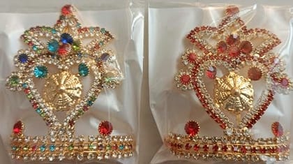 VARNI CREATION Ladoo Gopal Diamond Mukut
