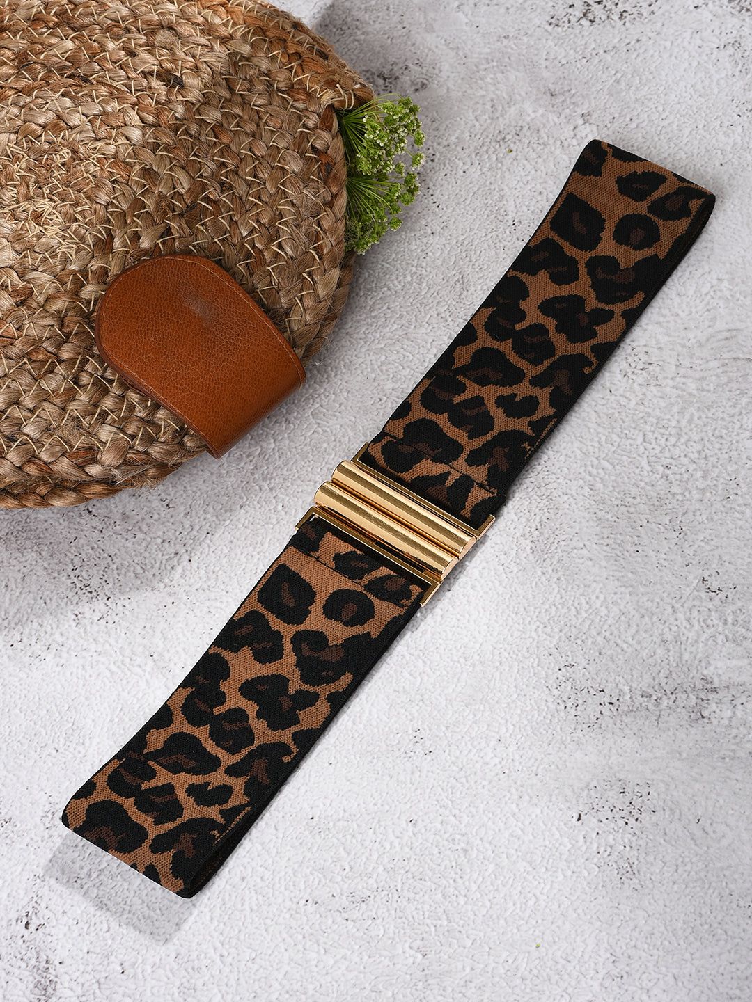 Brown Printed Belt-Belt