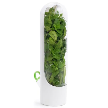 PANCHHI STORE Abs 1Pcs Herb Saver For Refrigerator, Herb Saver Pod, Vegetable Preservation Bottle For Mint, Parsley, Asparagus, Keeps Greens Fresh For 2-3 Weeks (1Pcs)