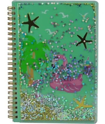 Smily Kiddos | Twinkle Metallic Spiral Notebook (Light Blue) | Kids Notebooks | School Accessory's | Kids Stationery Products | Light Blue Color Notebooks | Notebooks for Boys & Girls